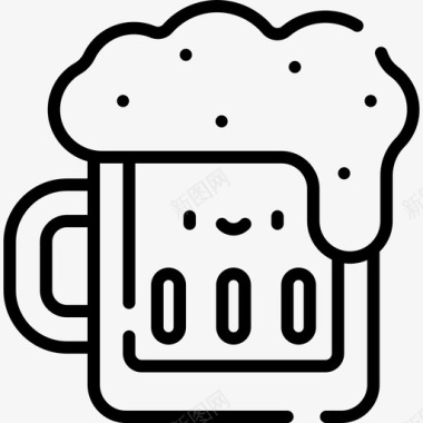 啤酒新年3直系图标图标