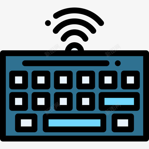 键盘计算机组件4线颜色图标svg_新图网 https://ixintu.com 线颜色 计算机组件4 键盘