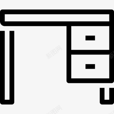 办公桌家具26直线型图标图标