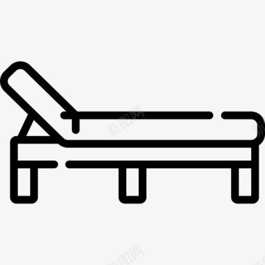 躺椅家具46直线型图标图标