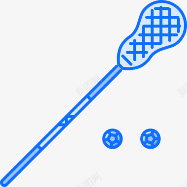 曲棍球运动装备7蓝色图标图标