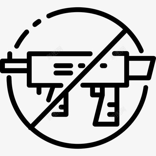 枪支和平与人权3直系图标svg_新图网 https://ixintu.com 和平与人权3 枪支 直系