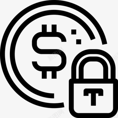 银行银行和金融直线图标图标