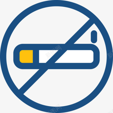 禁止吸烟医疗保健双色图标图标