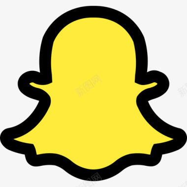 Snapchat社交17线性颜色图标图标