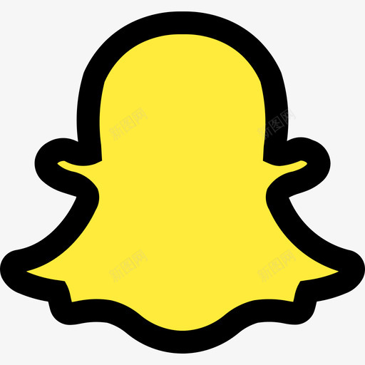 Snapchat社交17线性颜色图标svg_新图网 https://ixintu.com Snapchat 社交17 线性颜色