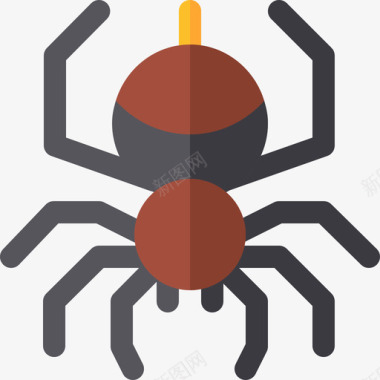 蜘蛛热带4扁平图标图标