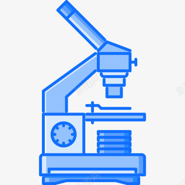 显微镜医学13蓝色图标图标