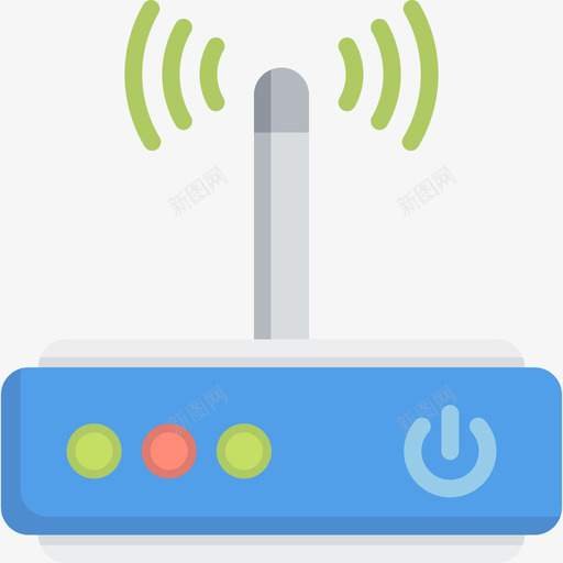路由器办公室30扁平图标svg_新图网 https://ixintu.com 办公室30 扁平 路由器