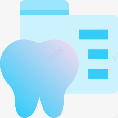 牙齿牙齿3蓝色图标图标