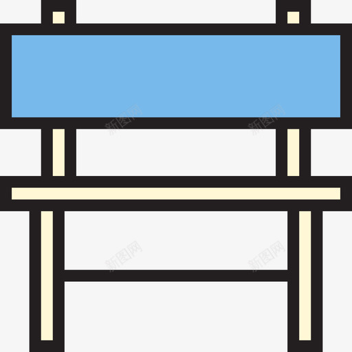长凳家用家具5件线性颜色图标svg_新图网 https://ixintu.com 家用家具5件 线性颜色 长凳