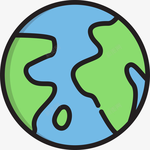 行星地球宇宙18线性颜色图标svg_新图网 https://ixintu.com 宇宙18 线性颜色 行星地球