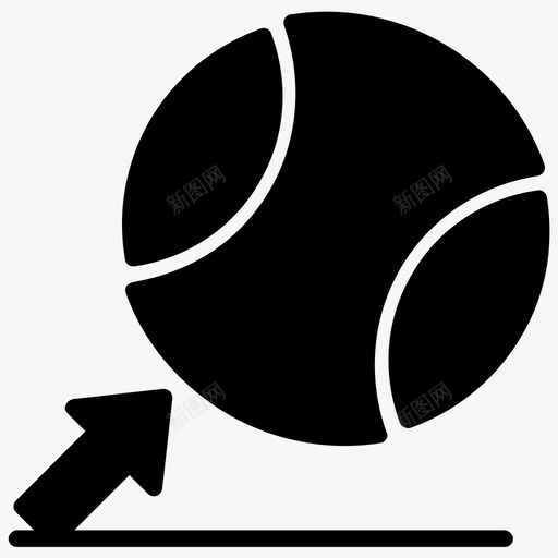 网球棒球板球图标svg_新图网 https://ixintu.com 板球 棒球 网球 网球元素字形图标 网球配件 运动球