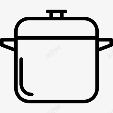 锅食品88线性图标图标