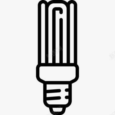 灯泡电工工具和元件3线性图标图标