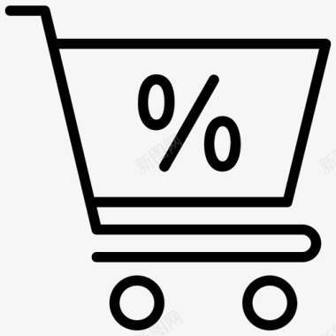 购物折扣网上购物电子商务图标图标