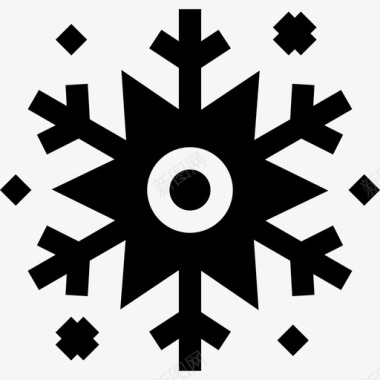 雪花冬季自然6填充图标图标
