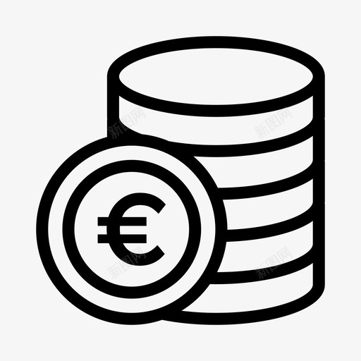 欧元硬币商业金融图标svg_新图网 https://ixintu.com 商业 欧元硬币 货币 金融