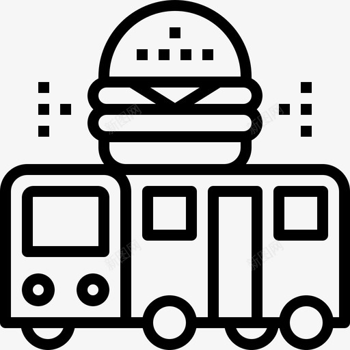 食品车旅行运输3直线图标svg_新图网 https://ixintu.com 旅行运输3 直线 食品车