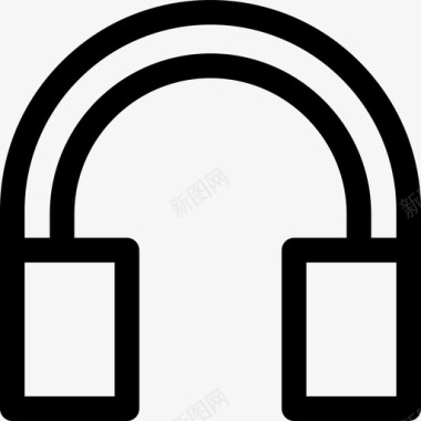 耳机用户接口27线性图标图标