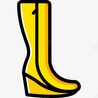 靴子女鞋4黄色图标图标