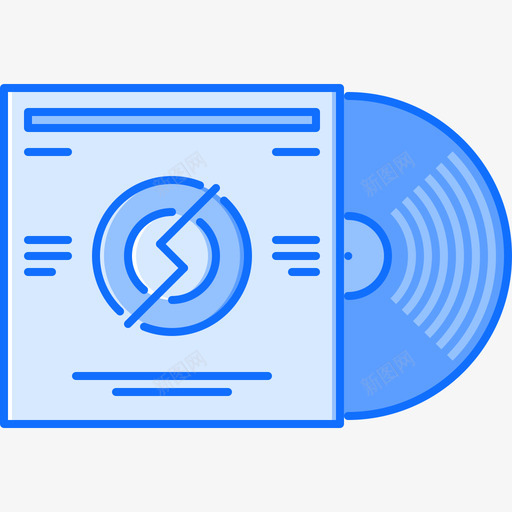 乙烯基音乐44蓝色图标svg_新图网 https://ixintu.com 乙烯基 蓝色 音乐44