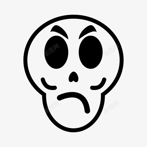 愤怒的骷髅头骷髅头图标svg_新图网 https://ixintu.com 愤怒的骷髅头 骷髅头