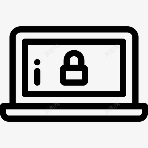 笔记本电脑网络安全3线性图标svg_新图网 https://ixintu.com 笔记本电脑 线性 网络安全3