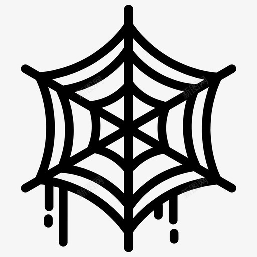 网肮脏万圣节图标svg_新图网 https://ixintu.com 万圣节 派对 网 肮脏 蜘蛛