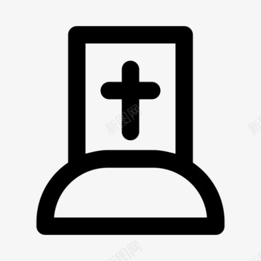坟墓墓地基督徒图标图标