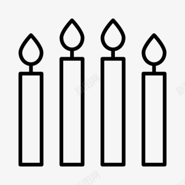 蜡烛庆祝活动图标图标
