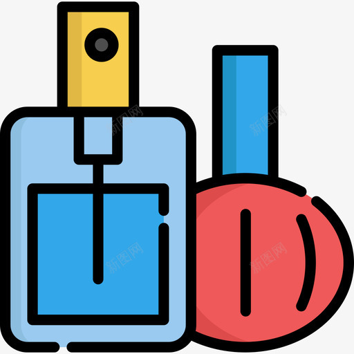 香水购物中心线性颜色图标svg_新图网 https://ixintu.com 线性颜色 购物中心 香水