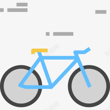 自行车物流10扁平图标图标