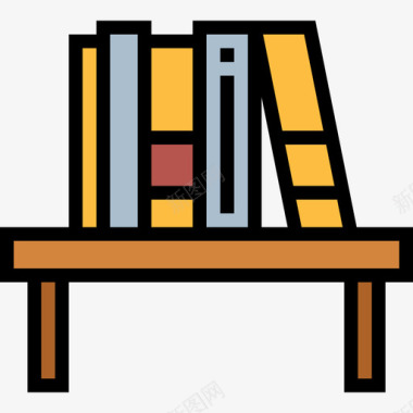 书架家具64线性颜色图标图标