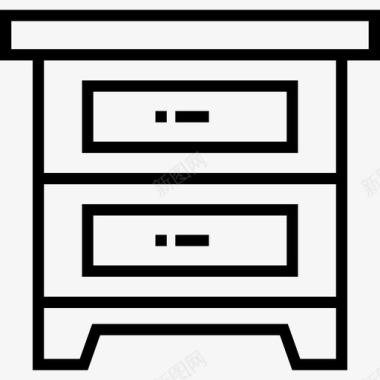 餐具柜家用家具2线性图标图标