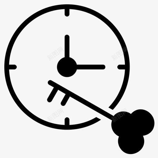 时间管理截止日期密钥图标svg_新图网 https://ixintu.com 密钥 成长黑客字形图标 截止日期 提醒 日程计划 时间管理 计时器