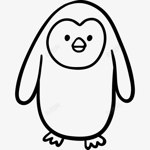 企鹅冬季8黑色图标svg_新图网 https://ixintu.com 企鹅 冬季8 黑色