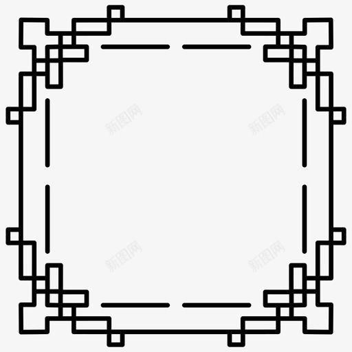 边框边框30年代装饰艺术图标svg_新图网 https://ixintu.com 1920年代风格 30年代 装饰艺术 边框 边框边框