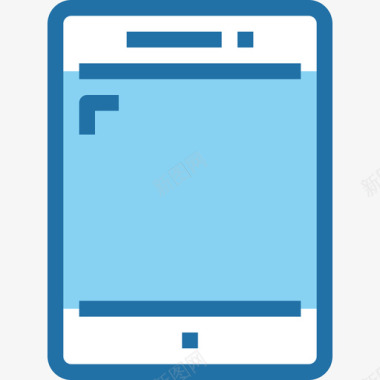 智能手机设备和技术4蓝色图标图标