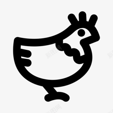 鸡肉动物食物图标图标