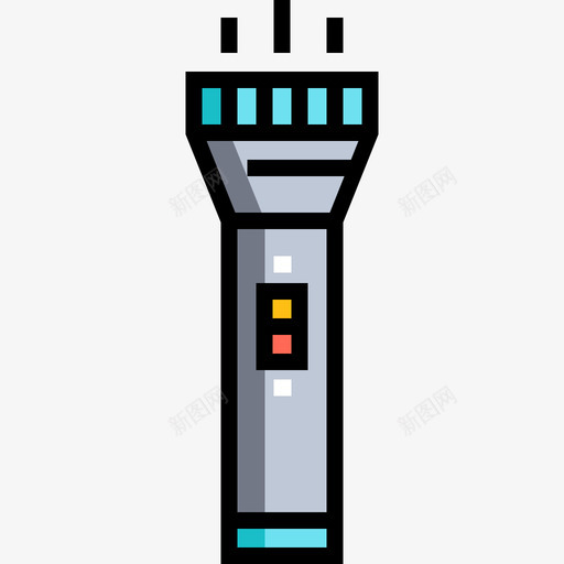 手电筒冒险22线性颜色图标svg_新图网 https://ixintu.com 冒险22 手电筒 线性颜色