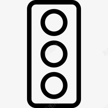 交通灯交通道路标志3线形图标图标