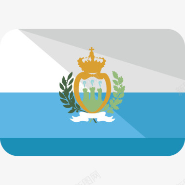 圣马力诺5旗平坦图标图标