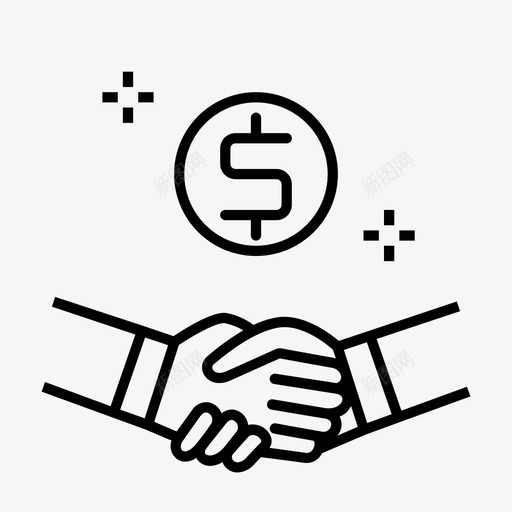 商业合作协议握手图标svg_新图网 https://ixintu.com 伙伴关系 利润 协议 商业合作 商业图标 握手 金钱