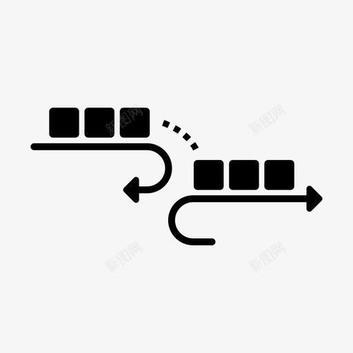 输送带工厂制造图标svg_新图网 https://ixintu.com 供应链 制造 加工 工厂 输送带