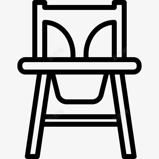 婴儿喂养椅儿童婴儿用品图标svg_新图网 https://ixintu.com 儿童 婴儿喂养椅 婴儿用品