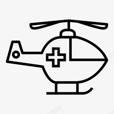急救直升机救护车医院图标图标