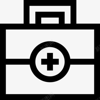 急救箱保险5线性图标图标