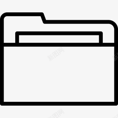 文件夹办公文具3线性图标图标