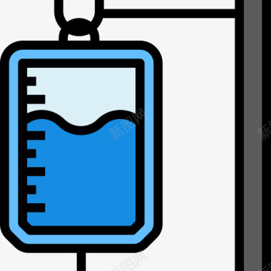 生理盐水医疗保健2线性颜色图标图标
